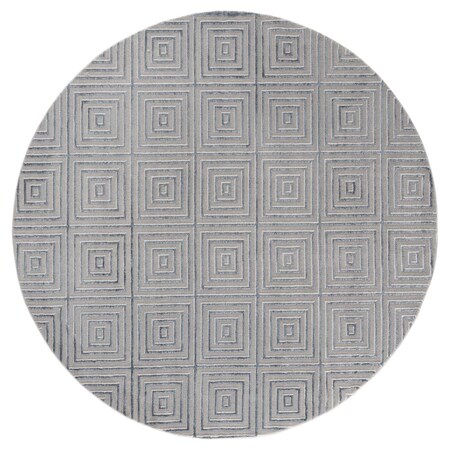 Manmade Cascades Tehama Blue & Grey Round Rug; 7 ft. 10 in. MA3090288